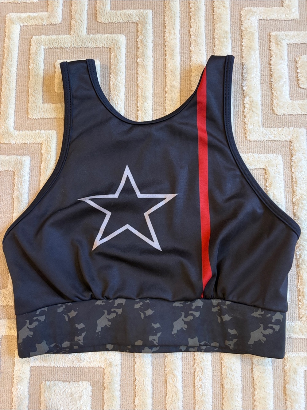 Noli cropped mesh back tank sports bra